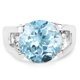 thumbnail image 4 of 7.21 Carat Genuine Blue Topaz and White Cubic Zirconia .925 Sterling Silver Ring QJ Model, 4 of 4