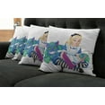 thumbnail image 2 of Ambesonne Cartoon Throw Pillow Cover 4 Pack, Happiness Love, 24", Multicolor, 2 of 6
