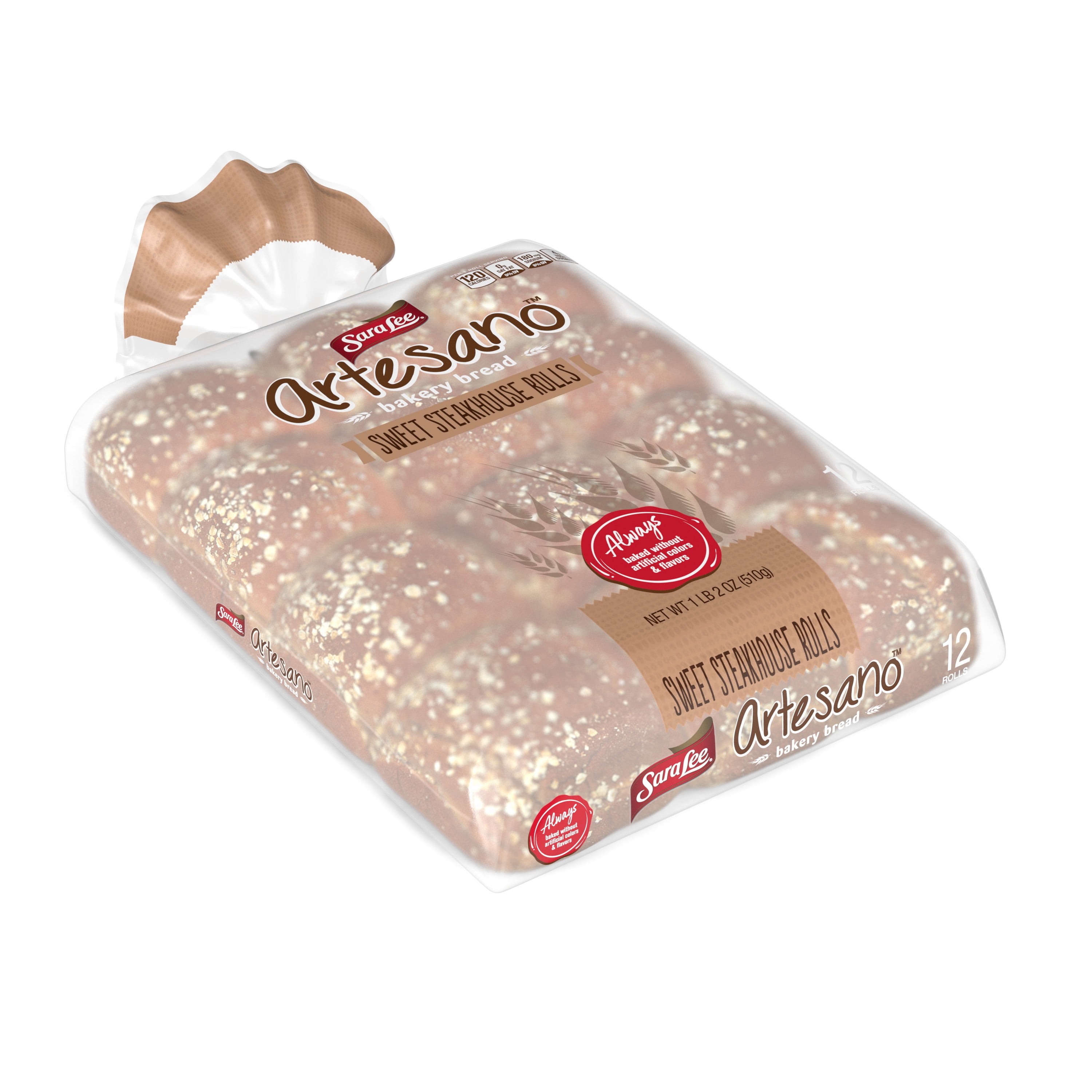 Sara Lee Artesano Sweet Steakhouse Rolls, 12 count, 18 oz