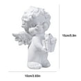 thumbnail image 5 of Desktop Decor,Baby Angel Resin Cherub Statue Garden Miniature Statue Cute Angel Sculpture Memorial Statue Gold White Cherub Sculpture, 5 of 8