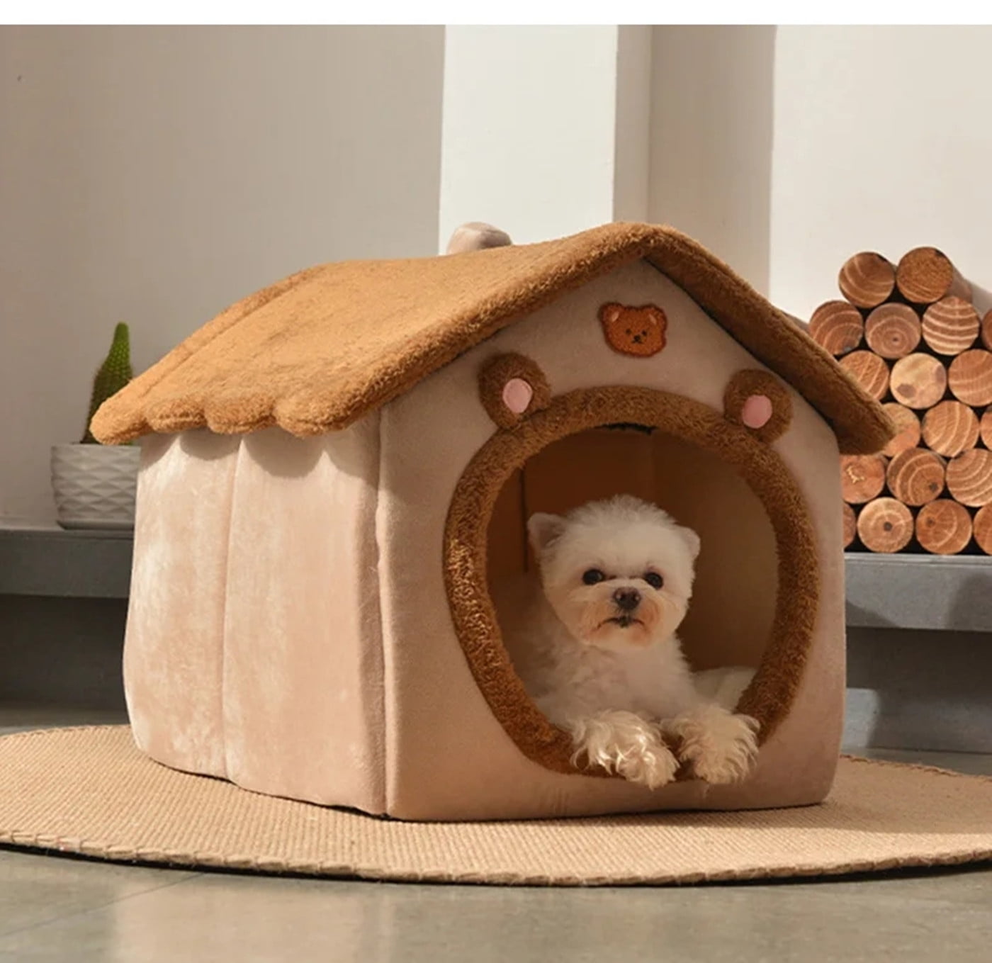 XZKING Indoor Dog House Winter Warm Dog House Insulation Detachable Washable Dog Kennel Cat Hideaway for Small and Medium-Sized Dogs and Cats