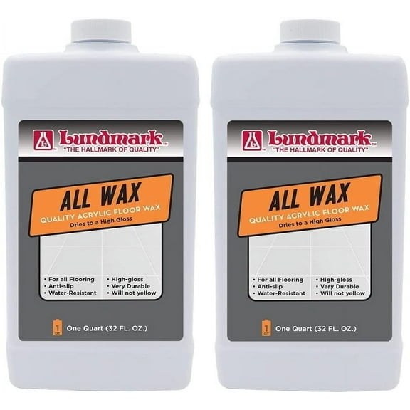 Lundmark All Wax, Self Polishing Floor Wax, 32-Ounce, 3201F32-6 Pack of 2