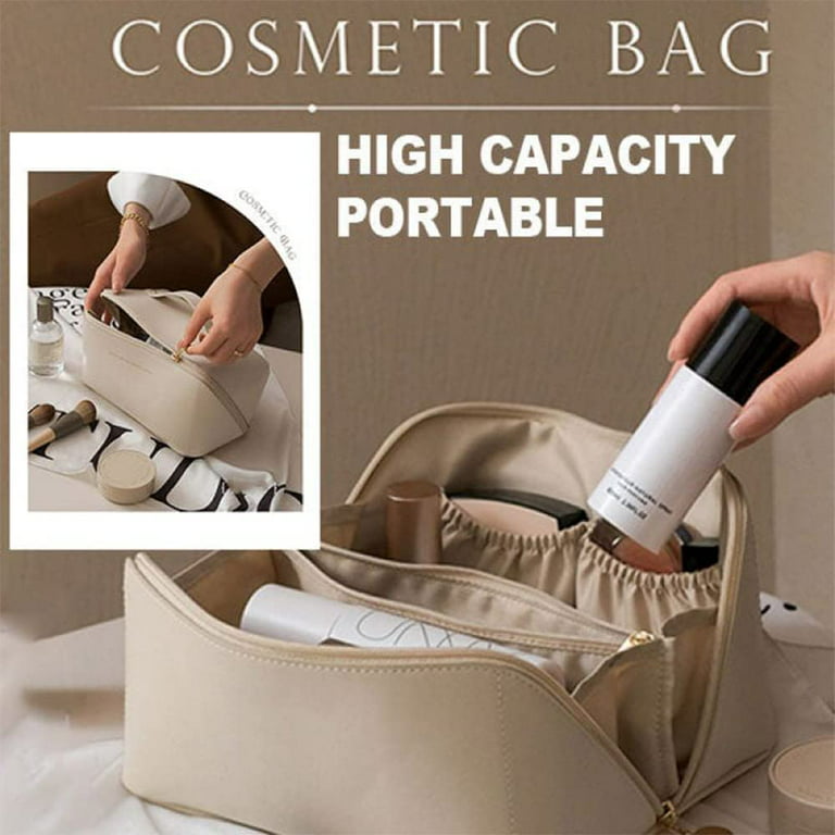 Vonter Travel Makeup Bag, Women Cosmetic Bag Insert Organizer Toiletry Bag Case Pouch, Multi Pockets Handbag Organizer Felt Fabric,Adapted in LV