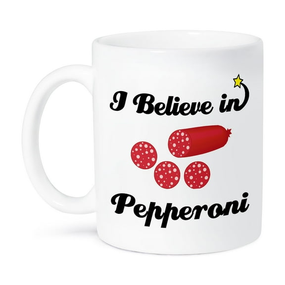 3dRose, I Believe In Pepperoni, 15oz Mug