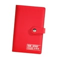 thumbnail image 2 of colaxi PU Leather Notebook Binder Refillable Loose Leaf Money Organiser for Travel Work Red, 2 of 9