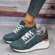thumbnail image 3 of Zapatos para caminar de mujer, zapatos casuales de moda para mujer, zapatos deportivos con cordones, zapatos de suela gruesa para mujer, zapatos para correr de mujer, 3 of 6