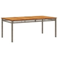 thumbnail image 3 of vidaXL 7 Piece Garden Dining Set with Cushions Grey Poly Rattan, 3 of 5