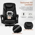 thumbnail image 6 of COOLHUT Executive Office Chair, Big and Tall Office Chair with Footrest Reclining Faux Leather Chair High Back Lumbar Support Ergonomic Office Chair with Padded Armrests, Black, 6 of 9
