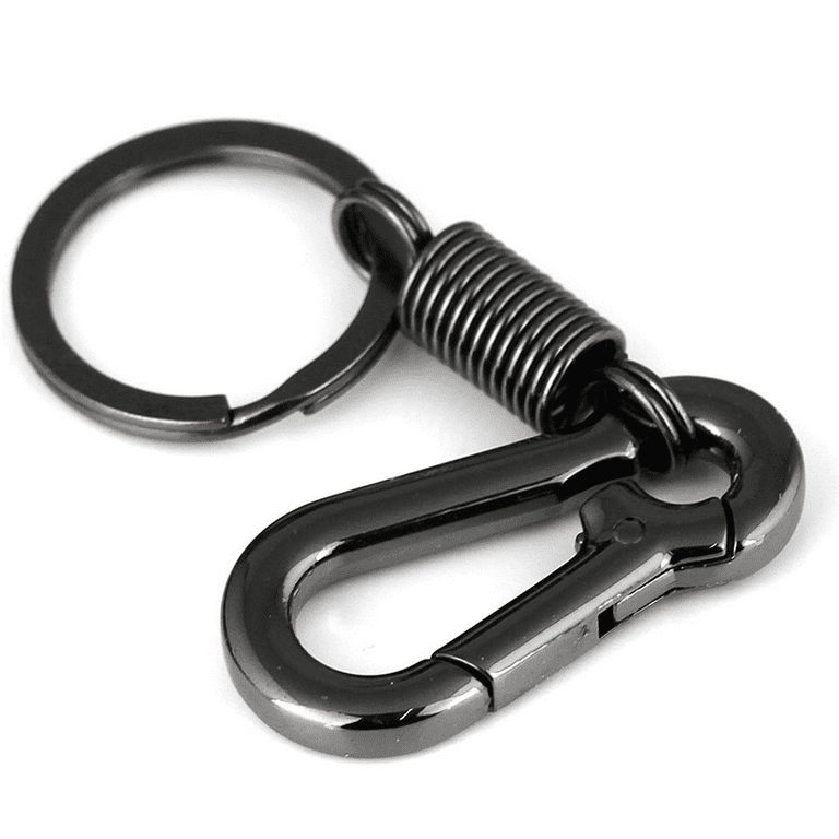 Laben Key Chain Lambskin Handwoven Key Ring - Black