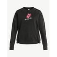 thumbnail image 5 of Time and Tru Women's Rolling Stones Tongue Graphic Sweatshirt with Long Sleeves, Sizes XS-XXXL, 5 of 5