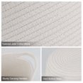 thumbnail image 5 of PiccoCasa Foldable Storage Basket Bin 2Pcs, Woven Organizer with Handles White, 5 of 8