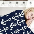 thumbnail image 3 of YANMS Nautical Throw Blanket Navy Blanket for Women Men Plush Soft Nautical Anchor Decor Decoration for Bedroom Living Rooms Sofa Couch,Ocean Themed, 3 of 6