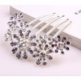 thumbnail image 4 of Miangastore Hair Comb Clip Hair Pin Purple Rhinestone 1Pack 3.35 x 3.35 x 0.59 Inches, 4 of 8