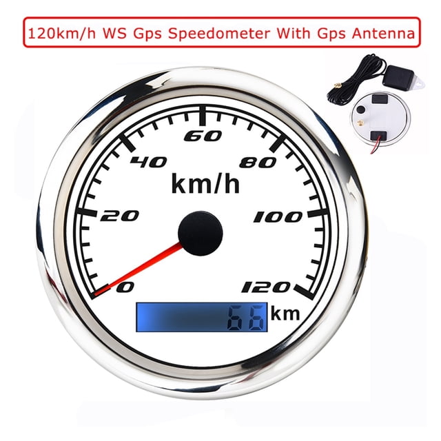 60 km/h 120km/h 200km/h 85MM GPS Speedometer Waterproof Red Backlight Speed Gauge Sensor For Boat Car Accessories ,Wide Applicability