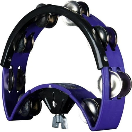 Purple Drumset Mountable Tambourine with Nickel Jingles