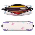 thumbnail image 3 of XMXT Leather Pencil Case, Fantasy Pink Butterfly Print Large Capacity Pencil Pouch for Student Teens Women, 3 of 9