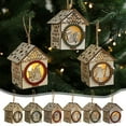 thumbnail image 7 of Moocorvic Christmas Decorations Wooden House Christmas Ornaments With LED Warm Light, Christmas Tree Decor Village Scene Arrangement, 7 of 7