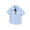 Blue, variant on Asxite Toddler Girls White Shirt Solid Color Short Sleeve Button Down Preppy Style Casual Summer Tops 1-18Y