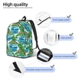 thumbnail image 4 of Honeii Hawaii Palms Print Canvas College Laptop Backpack, Durable Rucksack Travel Notebook Bag School Backpack Book Bag for Men Women-Small, 4 of 7