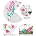 thumbnail image 2 of FMSHPON Easter Easter Colorful Eggs Beautiful Flowers Xmas Christmas Tree Skirt Stand Mat for Holiday Party Decoration Indoor Outdoor 48 inches, 2 of 6