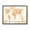 thumbnail image 2 of Stupell Industries Girl You're Going Places Yellow Flower Blossom Map,14 x 11, Design by Jennifer Ellory, 2 of 5