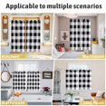thumbnail image 6 of Vintage Farmhouse Kitchen Curtains 84 Inch Length, Black and White Checkered Grommet Top Bedroom Living Room Curtains, Light Filtering Cafe Curtain Drapes 2 Panels Set 104''x84'', 6 of 9