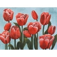 thumbnail image 2 of Popp, Grace 18x15 Gold Ornate Wood Framed with Double Matting Museum Art Print Titled - Ruby Tulips II, 2 of 4