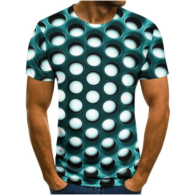Chemises à Manches Courtes pour Hommes T-Shirt pour Hommes 3D Imprimé Abstrait Non Relocalisé Manches Courtes Col Rond Mode Décontracté Quotidien Vacances T-Shirt Haut Blouses Chemises pour Hommes Manches Courtes