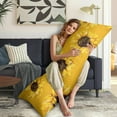 thumbnail image 5 of Boho Sunflower Body Pillow Cover – Soft & Breathable, Hidden Zipper, 20"x54", Vintage Floral Print with Butterflies & Bees – Gift for Side Sleepers, Pregnancy, Farmhouse Decor, 5 of 7