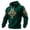 Dark Green, variant on IWRICH Men's St. Patrick's Day Printed Waffle Knit Hoodie Irish Celtic Cross Shamrock Sweatshirt Yellow XL
