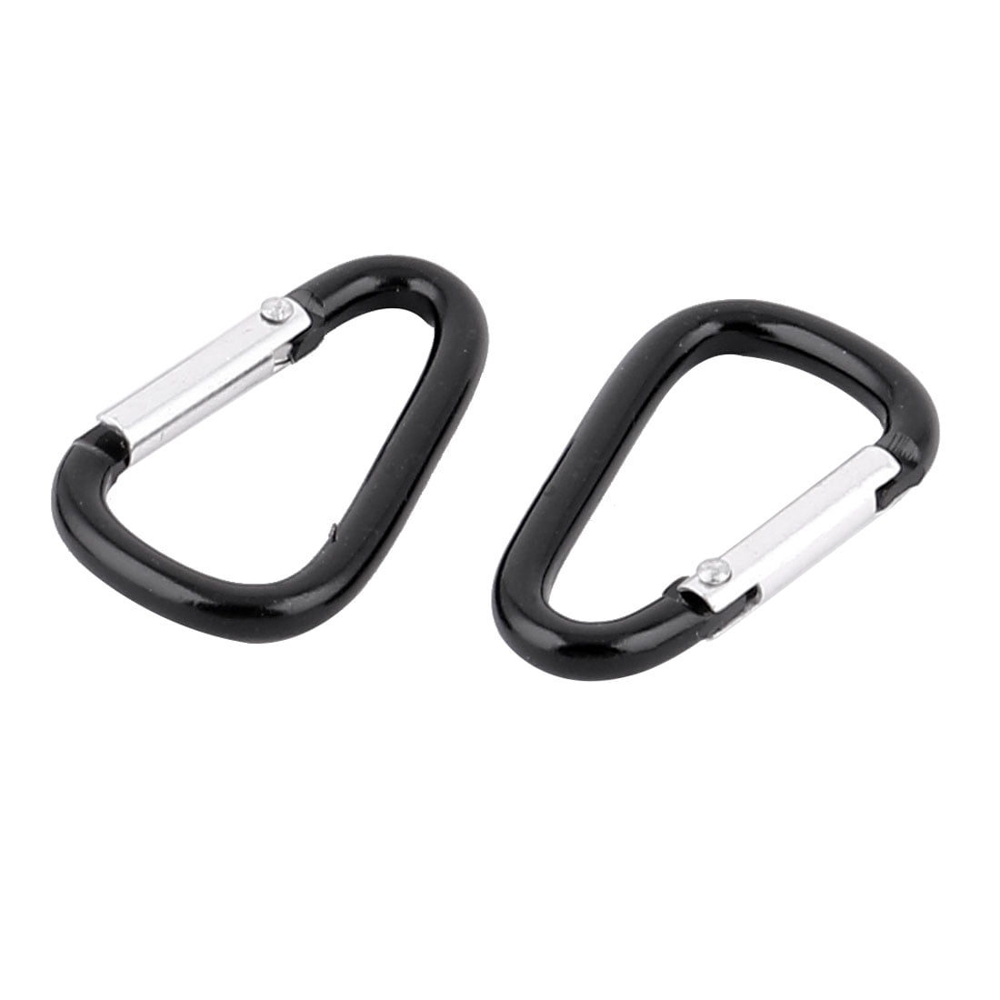 Black D Shaped Fishing Carabiner Hook Clip Holder for Camping Boating