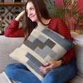 thumbnail image 2 of Plutus Brands Blue Plutus Blocks Stripe Luxury Throw Pillow 20 in x 30in, Double Sided 20" x 30" Queen, 2 of 9