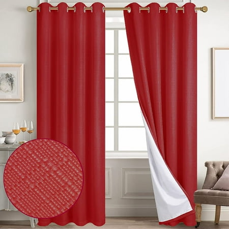 Blackout Curtains Red Linen, How To Improve Blackout Curtains
