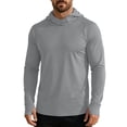 thumbnail image 5 of TKKCS Mens Sun Protection Hoodies With Mask Face- Hiking Outdoor Lightweight Casual Long Sleeve Fishing Shirts With Zipper Pockets Dark Gray Size XL, 5 of 9