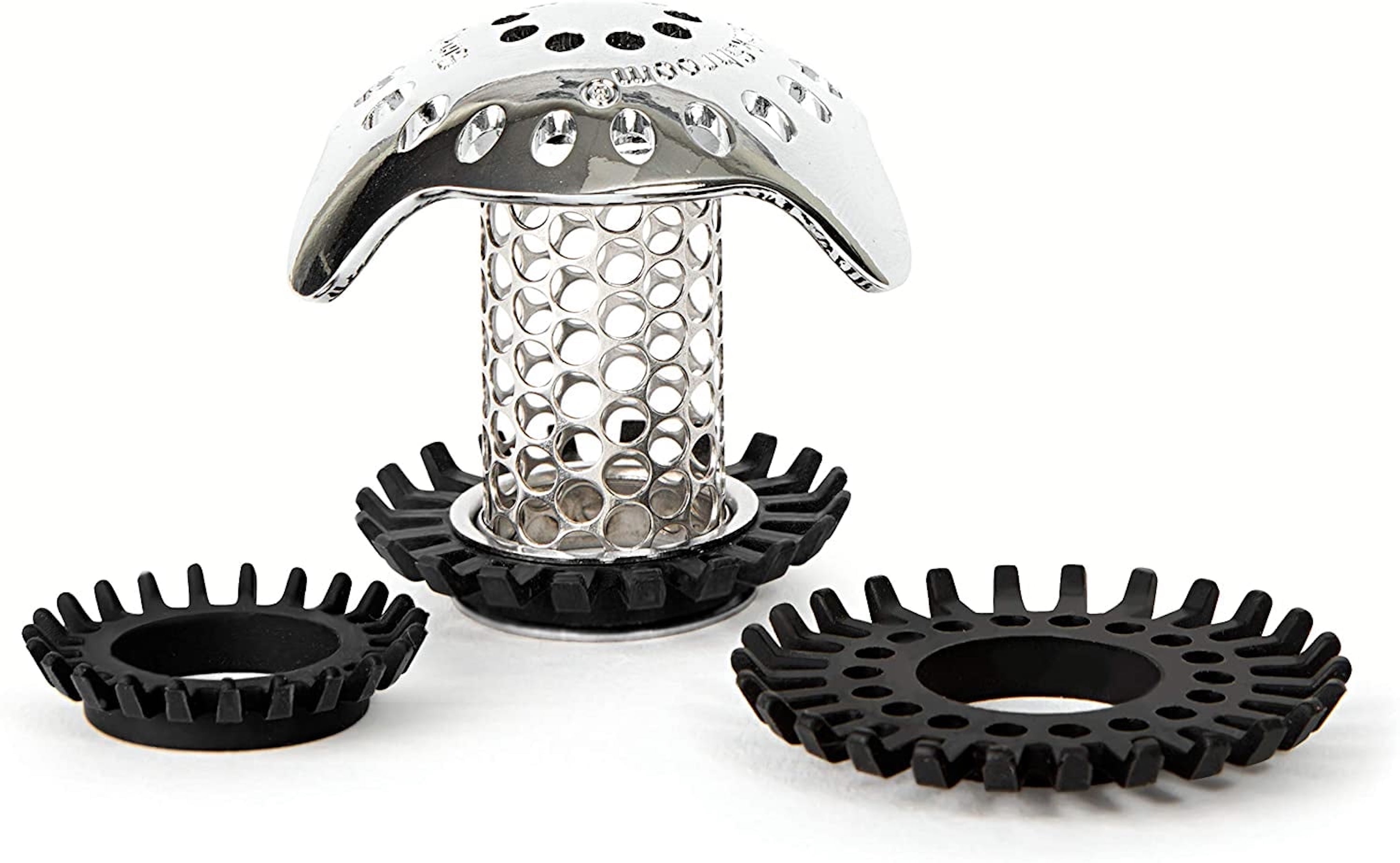 (3 pack) Sink Shroom Ultra Edition Bathroom Sink Hair Drain Catcher Stainless Steel, 1 pack