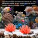 thumbnail image 5 of Uxcell 2-Pack Decoración de Anémona de Mar Artificial, 3.2" Coral de Silicona para Acuario, Adorno para Acuario [Naranja], 5 of 6