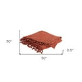 thumbnail image 3 of Burnt Orange Knitted 100% Cotton Throw Blanket, 3 of 5