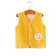 thumbnail image 2 of Staki Girls Fur Vest Toddler Baby Girl Sleeveless Fleece Plush Vest Waistcoat Outerwear with Pockets(Yellow,6-12 Months), 2 of 3