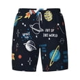 thumbnail image 4 of Lsque Mens Swim Trunks Space Pattern - Bathing Suit Compression Liner - Beach Swim Shorts Swimwear - (S-3XL) - Stretch Quick Dry -Large, 4 of 9