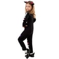 thumbnail image 6 of LIIPEE Girls Onesie Halloween Cartoon Skeleton Bowknot Printed Long Sleeve Jumpsuit Girl Versatile Weekend One-Pieces,Black,7-8 Years, 6 of 6