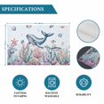 thumbnail image 6 of Whale Coastal Placemats Set of 6, Summer Beach Ocean Shell Jellyfish Starfish Placemats for Dining Table, Place Mats for Kitchen Tabletop, Waterproof Wipeable Dining Table Mats Set, 6 of 9