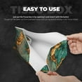 thumbnail image 5 of Lsque Emerald Color Gold Marble Printed Long Tissue Box Cover Holder, Facial Paper Organizer Dispenser,Triangle with Bottom Belt, PVC Leather Decorative Organizer, 5 of 9