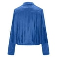 thumbnail image 6 of Women's Fringe Suede Jackets Fall Fashion Long Sleeve Tassel Motorcycle Coats Western Trendy Casual Outdoor Cropped Jackets, 6 of 8