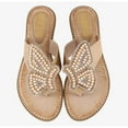 thumbnail image 2 of Anuirheih Rhinestone Pearl Decorated Women's Shoes Sandals Women Clearance(Beige), 2 of 3