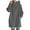 Gray, variant on Hoodies for Women Zpanxa Women's Solid Color Zip up Hoodie, Long Tunic Sweatshirts Jackets, Plus Size Winter Warm Coats, Mid Length Hoodies Jackets Outwear with Pockets Black L