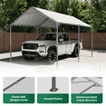 thumbnail image 4 of 10x15 Ft Heavy Duty Carport, Portable Carport with Waterproof UV Resistant&Galvanized Steel Frame, Outdoor Car Canopy Shelter for Vehicle, Truck, Boat & Party Tent, White, 4 of 9