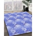 thumbnail image 3 of Ahgly Company Machine Washable Indoor Square Transitional Jeans Blue Area Rugs, 6' Square, 3 of 7