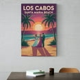 thumbnail image 6 of Retro Vintage Travel Poster Wall Art Santa Maria Beach Los Cabos Mexico Scenic Sunset Romantic Coastal Print Print Poster, 6 of 8