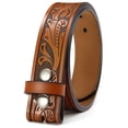 thumbnail image 4 of Cinturón Vaquero Western CHAOREN para Hombre de Cuero de Grano Completo 1.5 cm, 4 of 6