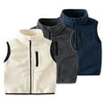 thumbnail image 5 of KYAIGUO Kids Baby Warm Fleece Vests Jacket for Girls Boys Unisex Fall Winter Padded Waistcoat 2-10Y Zipper Sleeveless Coats, 5 of 9